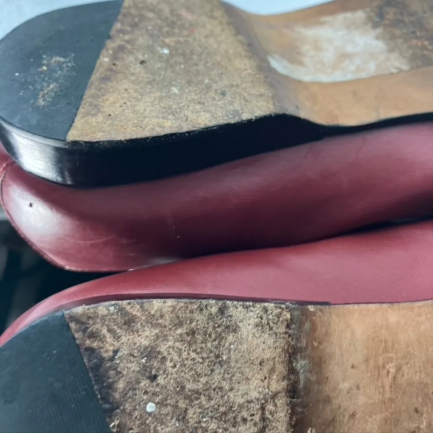 Bass‎ Womens Leather Loafers Size 9.5M Red Slip - Image 12