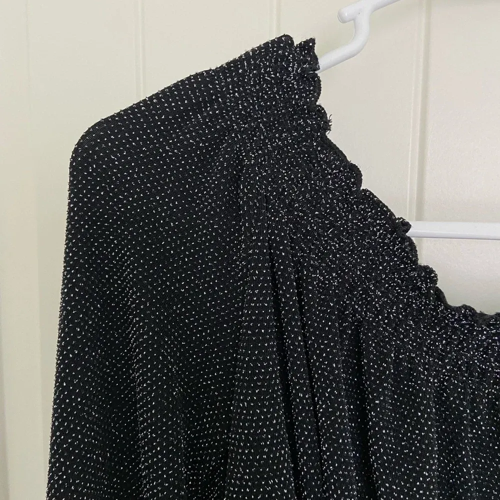 Divided H&M women’s sparkly black off shoulder‎ blouse — medium - Image 6