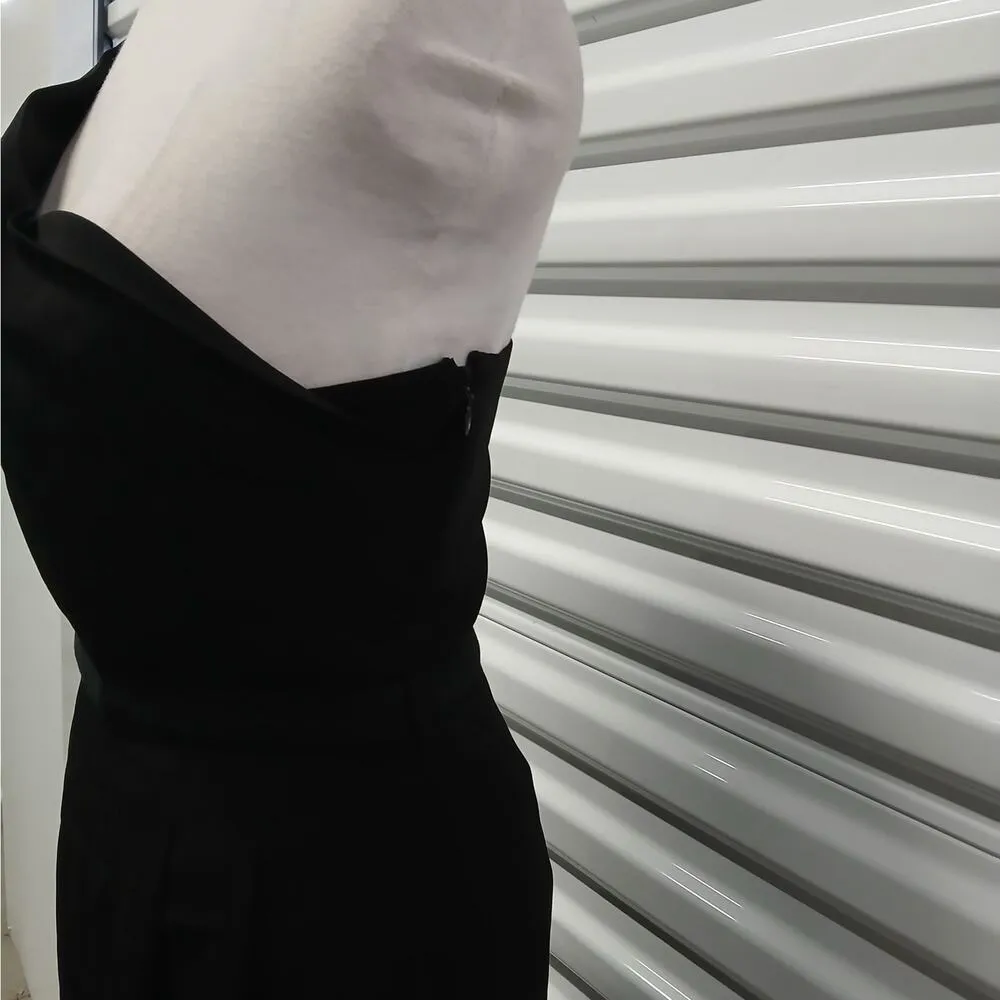 Theory Kaholo Cocktail Dress Women's Size 4 Black One Shoulder Wedding Party - Image 7