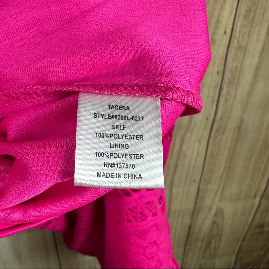 Tacera Fuchsia Lace Off the Shoulders Dress - Image 6