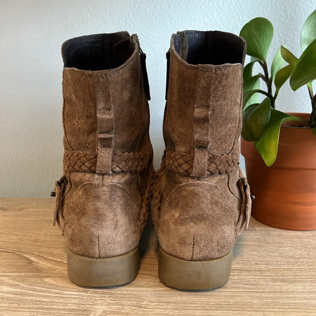 Teva Women's Delavina De La Vina Brown Suede Side Zip Ankle Boots/Booties, 9.5 - Image 6