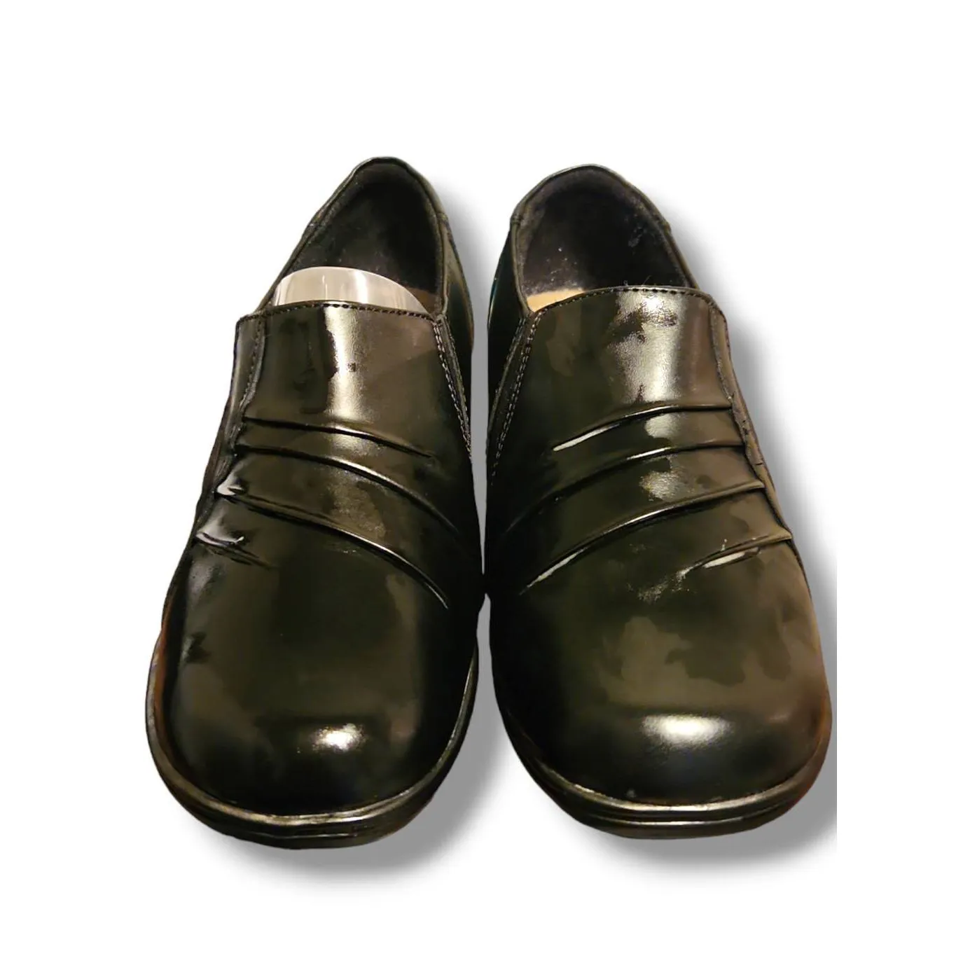 NEW Thom Mcan Women’s sz 9 Deidre Black Leather‎ Slip on Loafers Comfort Durable - Image 3