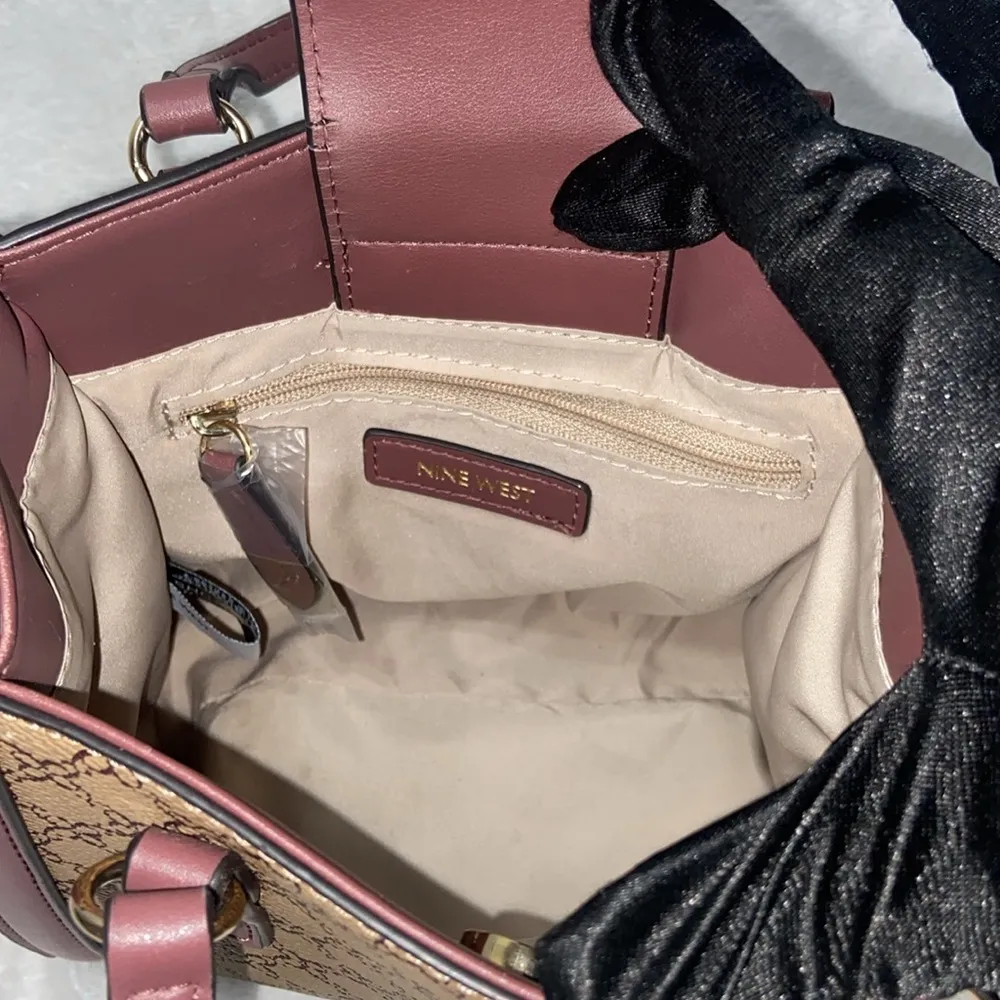 Nine West crossbody bag rouge brown flower print - Image 8