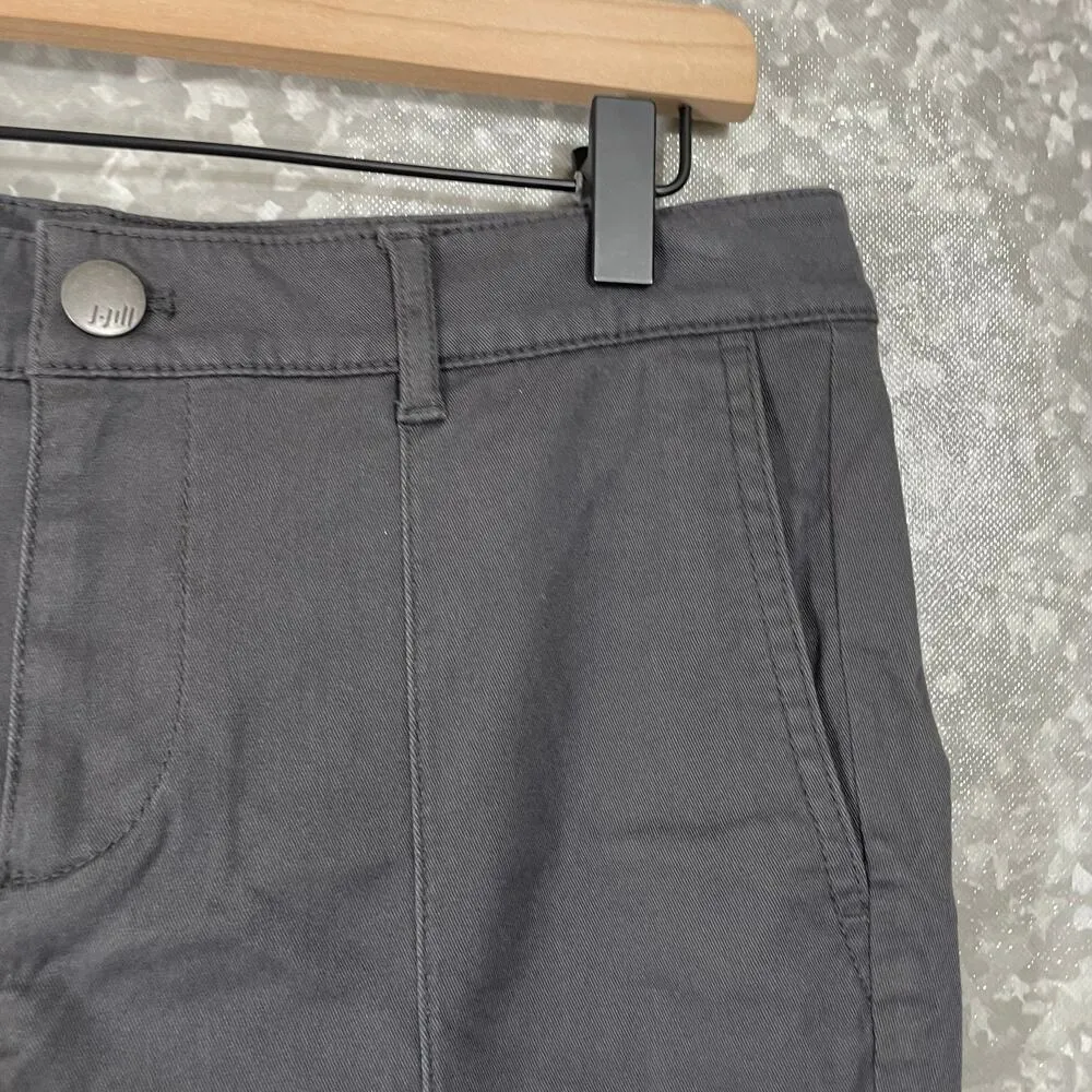 J Jill Women's NWT Gray Zipper Ankle Tapered Leg Ankle Pants - Size 8 - Midrise - Image 2