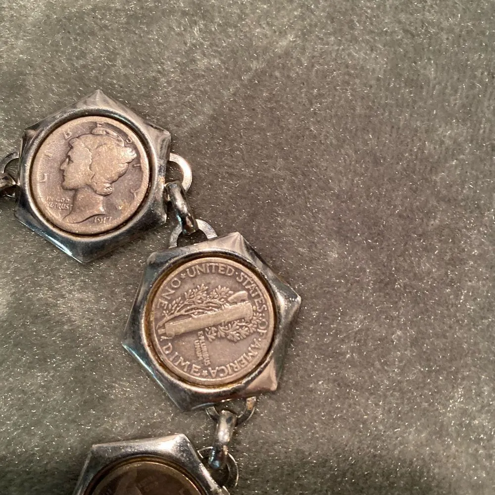 #406 BOUTIQUE COIN Silver Bracelet - Image 5