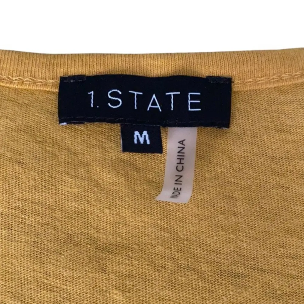 1. State Twist-Strap Mustard Color Tank Top Medium - Image 3