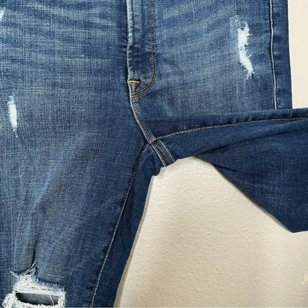 Good American good legs crop medium wash distressed skinny jeans size 2/26 - Image 8