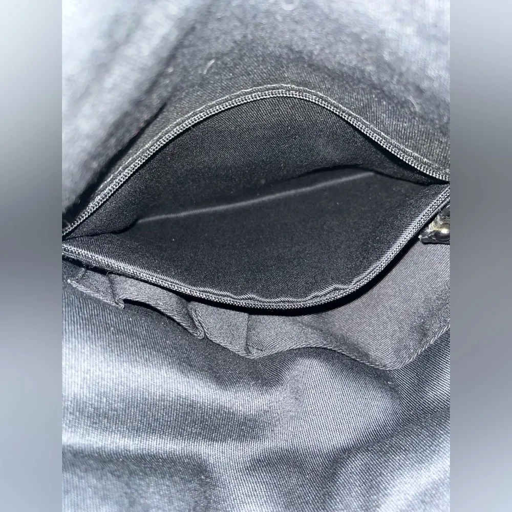 BCBGmaxazria White Glossy Sequined Styled Lazy Clutch in Animal Print Background - Image 13