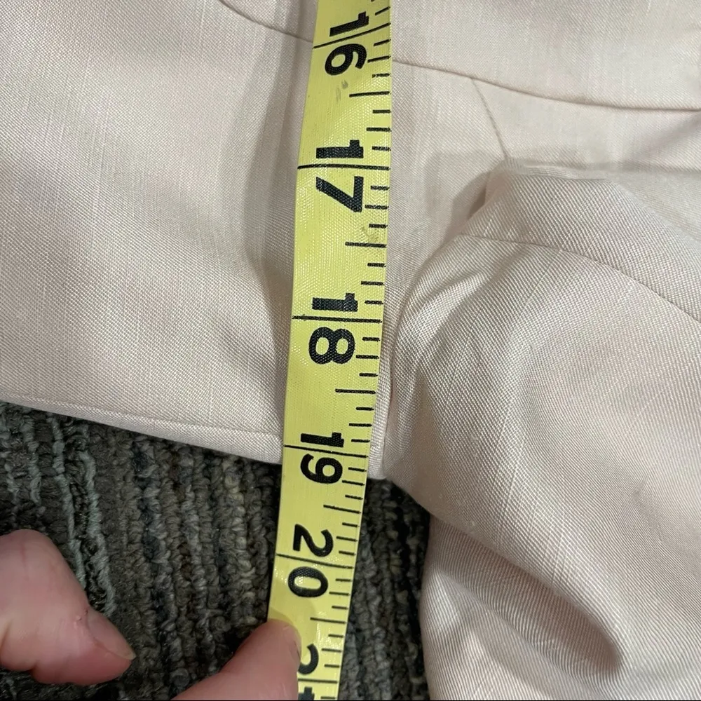 Vintage DKNY Silk Linen Blazer Blush Pink Sz 8 Double Button Jacket Lagenlook - Image 11