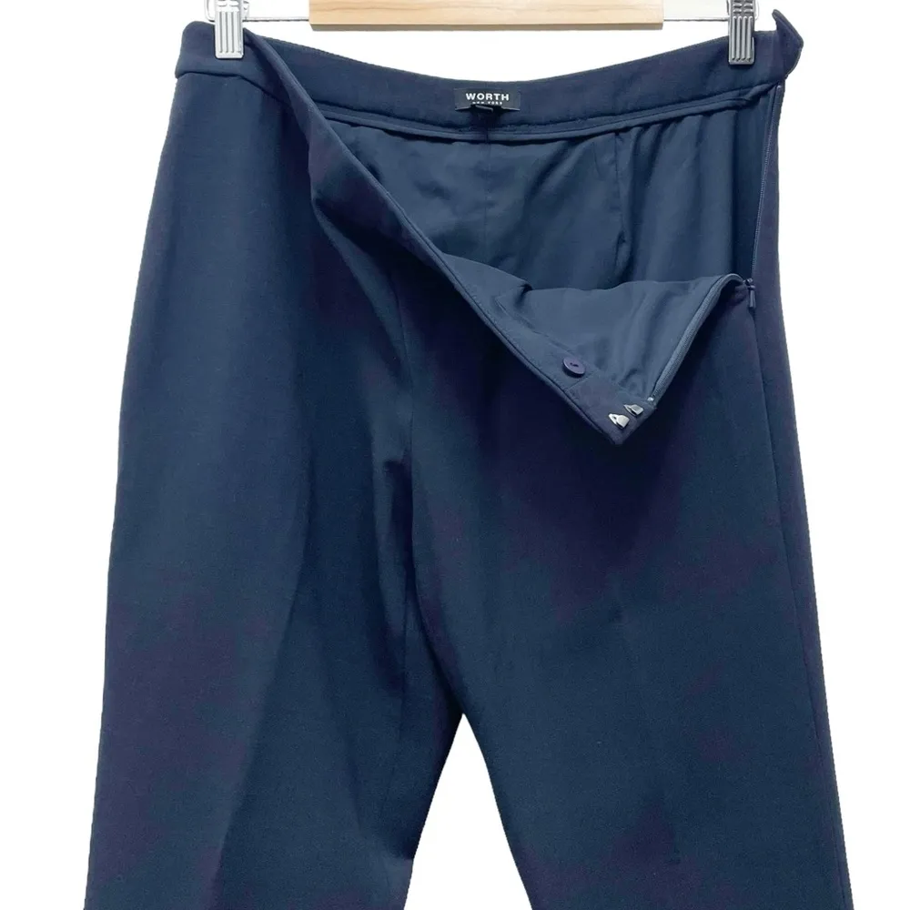 WORTH New York Wool Dress Pants Navy Blue Luxury Career Wardrobe Women’s Size 6 - Image 5