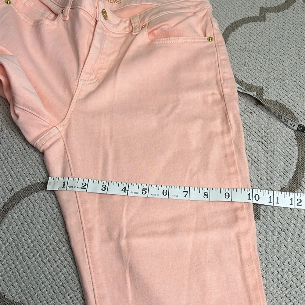 💰 Michael Kors Izzy Cropped Skinny peach jeans - Image 9