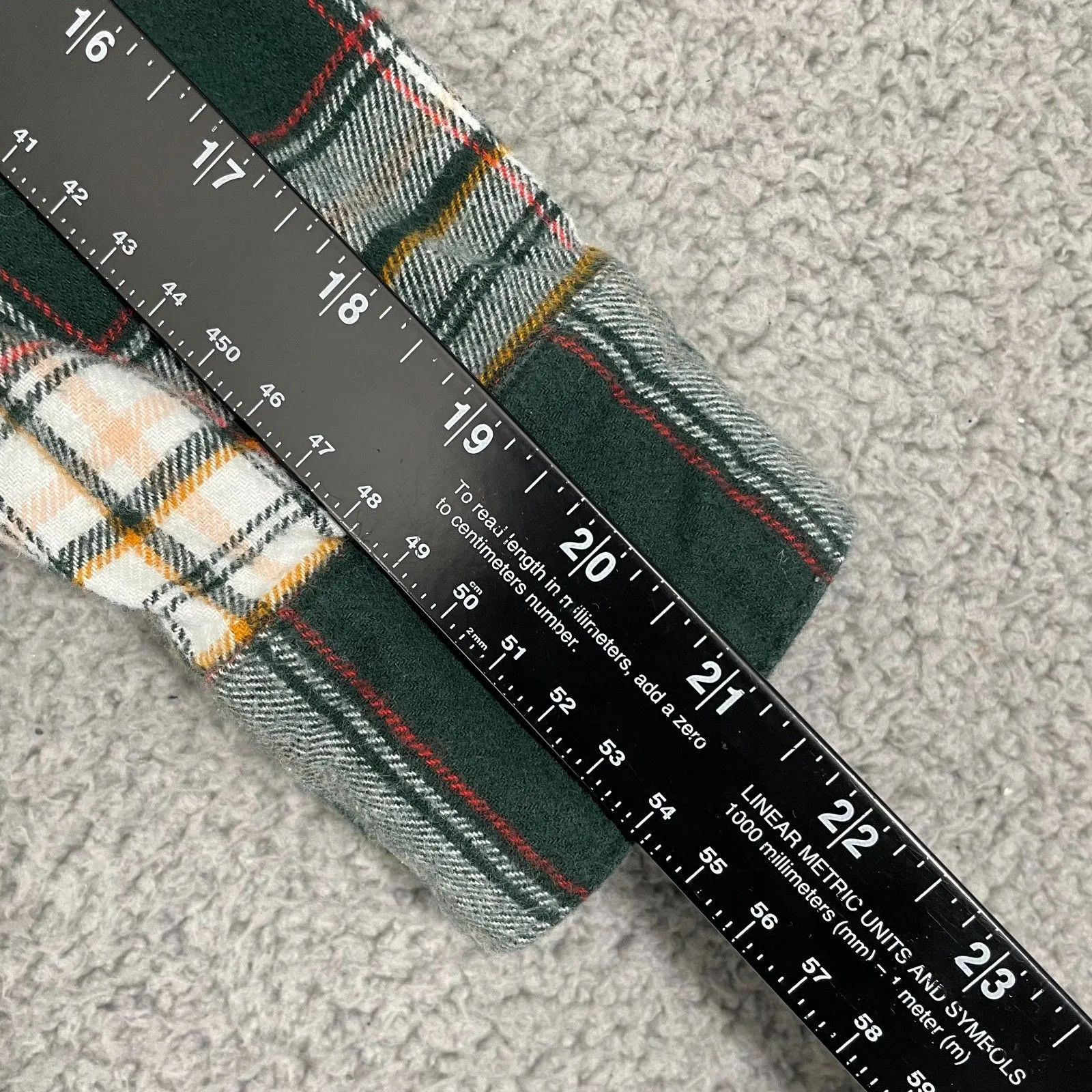 Old Navy Flannel Shirt Women XL Green Plaid Cotton Button Front Long Sleeve - Image 8