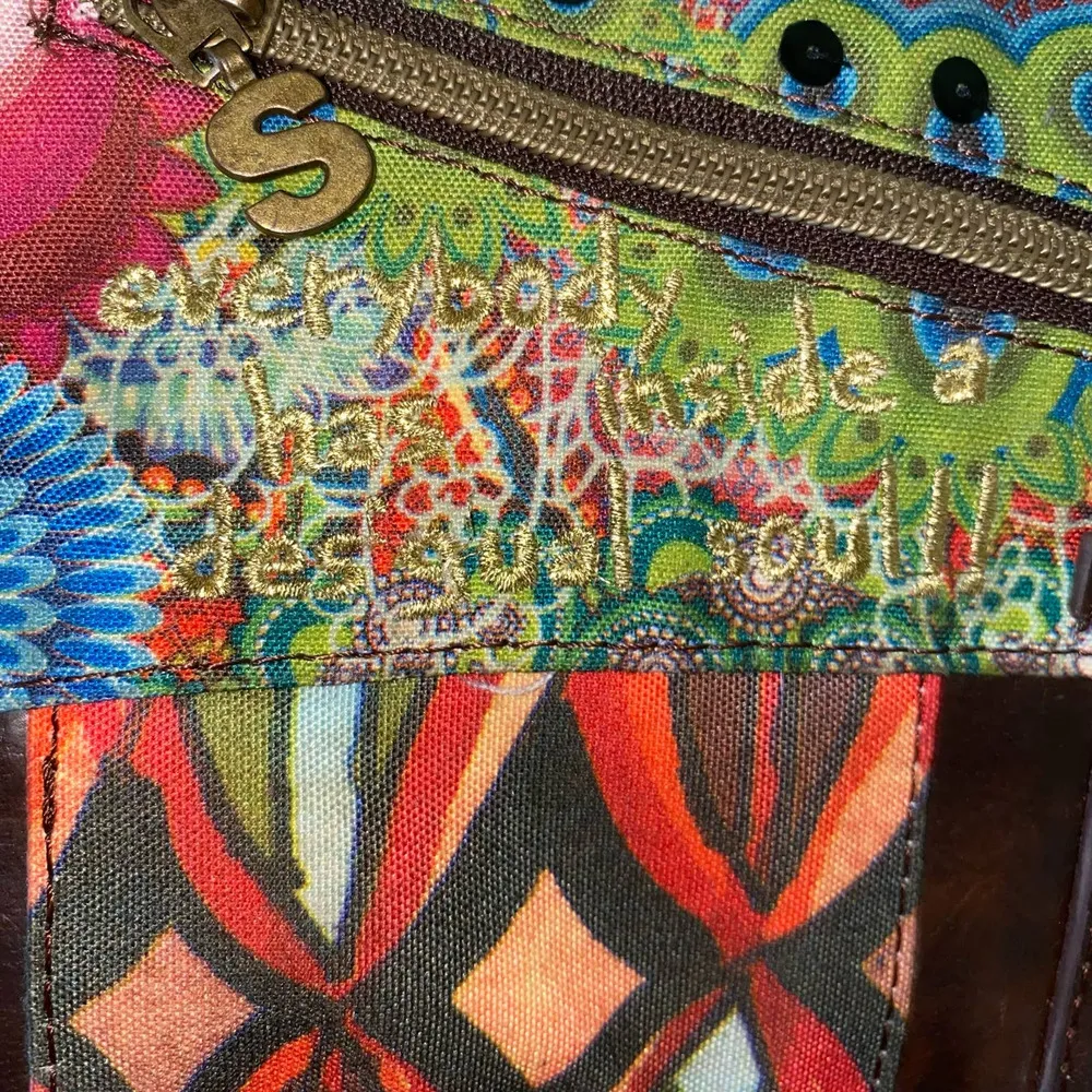 Patchwork Embroidered Boho Indie Studded Clutch Crossbody Bag Purse - Image 9