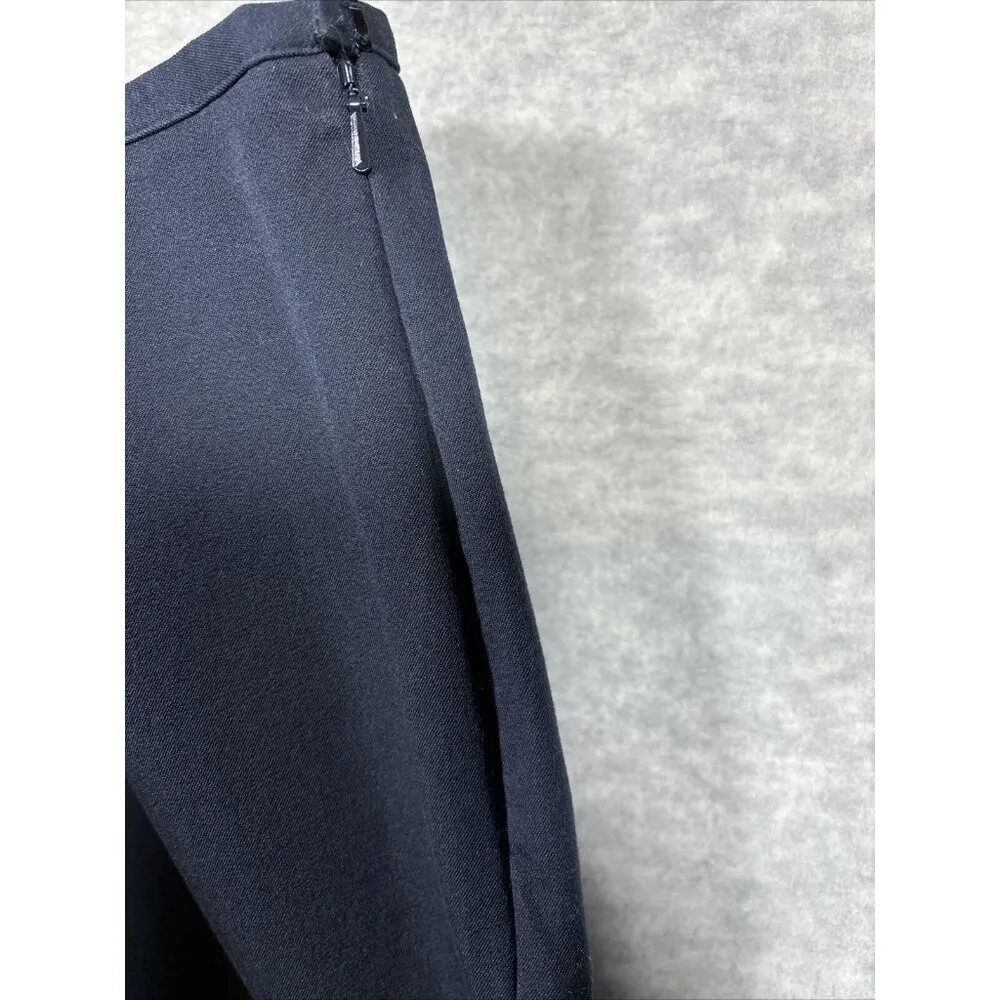 J McLaughlin Womens Ankle‎ Pants Sz 4 Navy Blue Crop Classic Preppy Side Zip - Image 3
