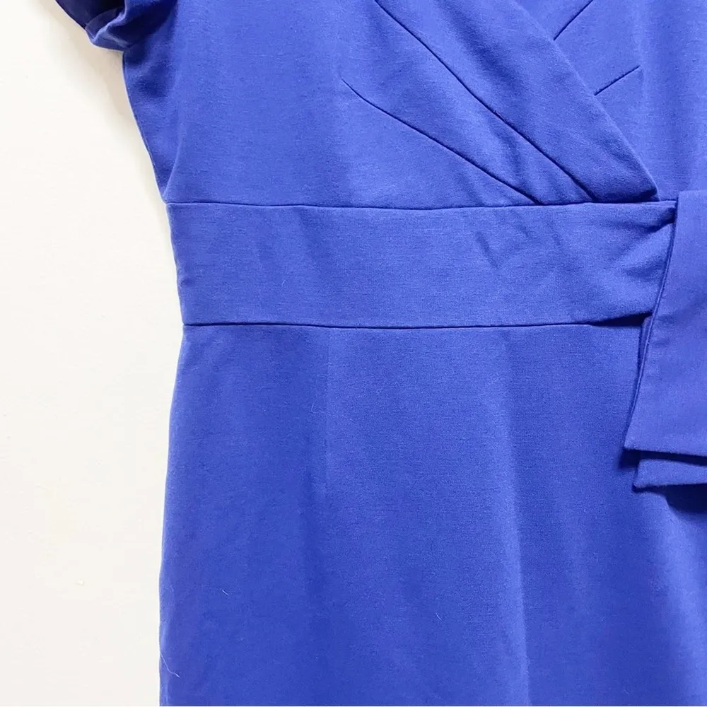 Tahari Blue Short Sleeve Knee Length Dress - Image 4