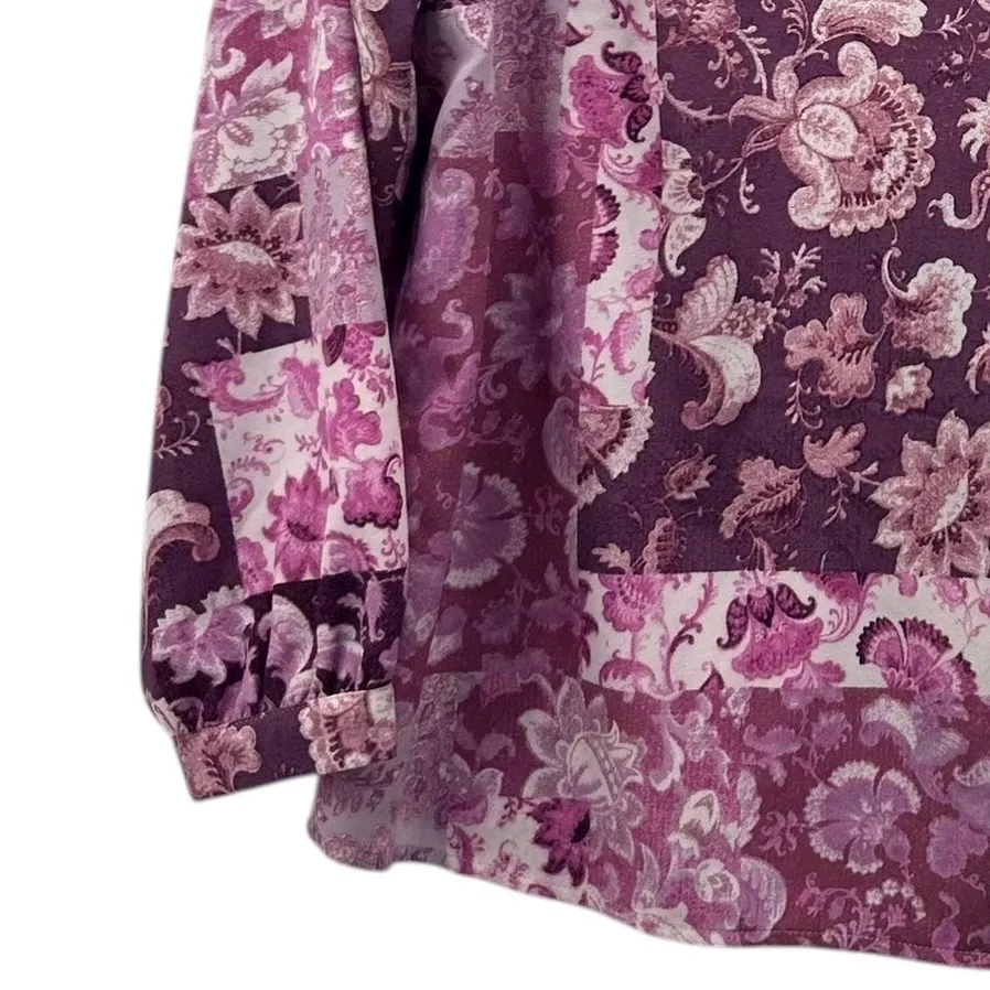 Denim And Co Blouse 1X‎ Purple - Image 4