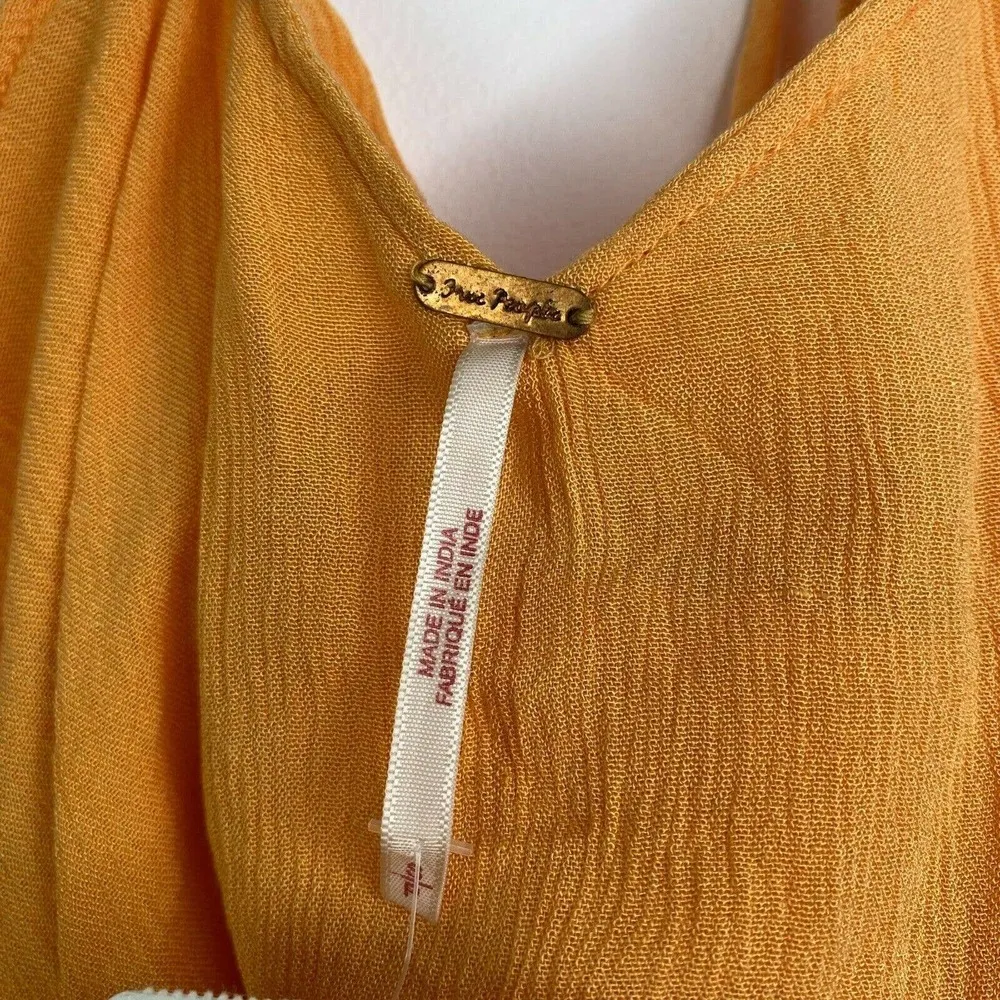 Free People Home Again Tie Back Crop Camisole in Cantaloupe Women’s Size Small - Image 10