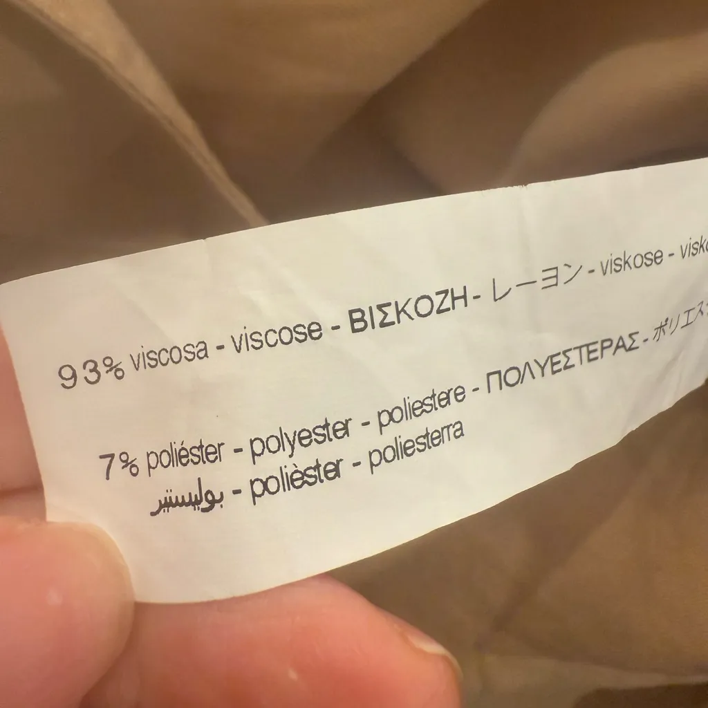 ANTHROPOLOGIE The Tobie Linen Mini Shirt Dress by Exsquise in Brown Large Petite - Image 9