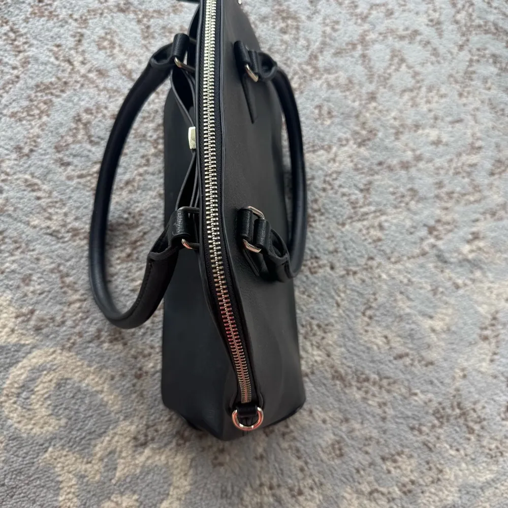 Apt. 9  Bow Dome Satchel Purse Black Silver - Image 4