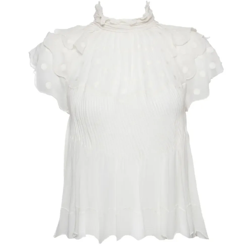 Ulla Johnson silk darla top in Blanc - Image 4