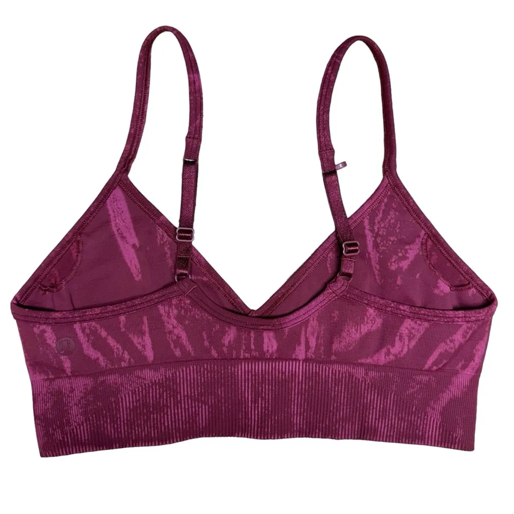 Lululemon Ebb To Street Bra A/B Cup Stone Wash Chianti Seamless W2BS2S Size 8 - Image 8