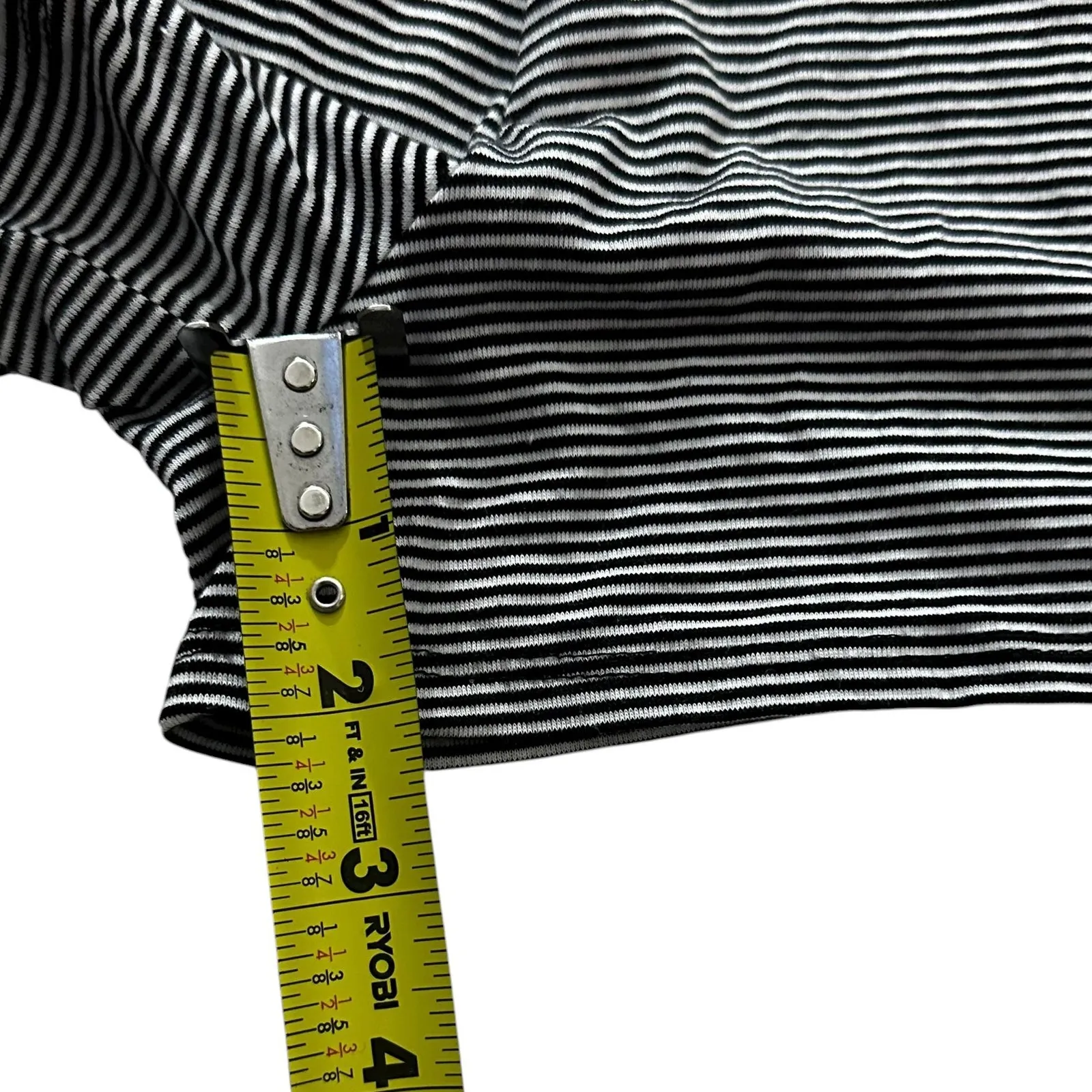 Rolla Coster Black/White Stripe Elastic Waist Romper Women's Size Medium 23-11-2 - Image 7