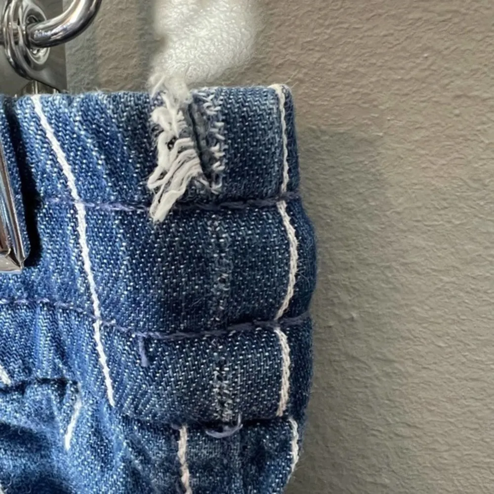 J. Crew Seaside short in indigo stripe blue cotton lyocell pull on size small - Image 5