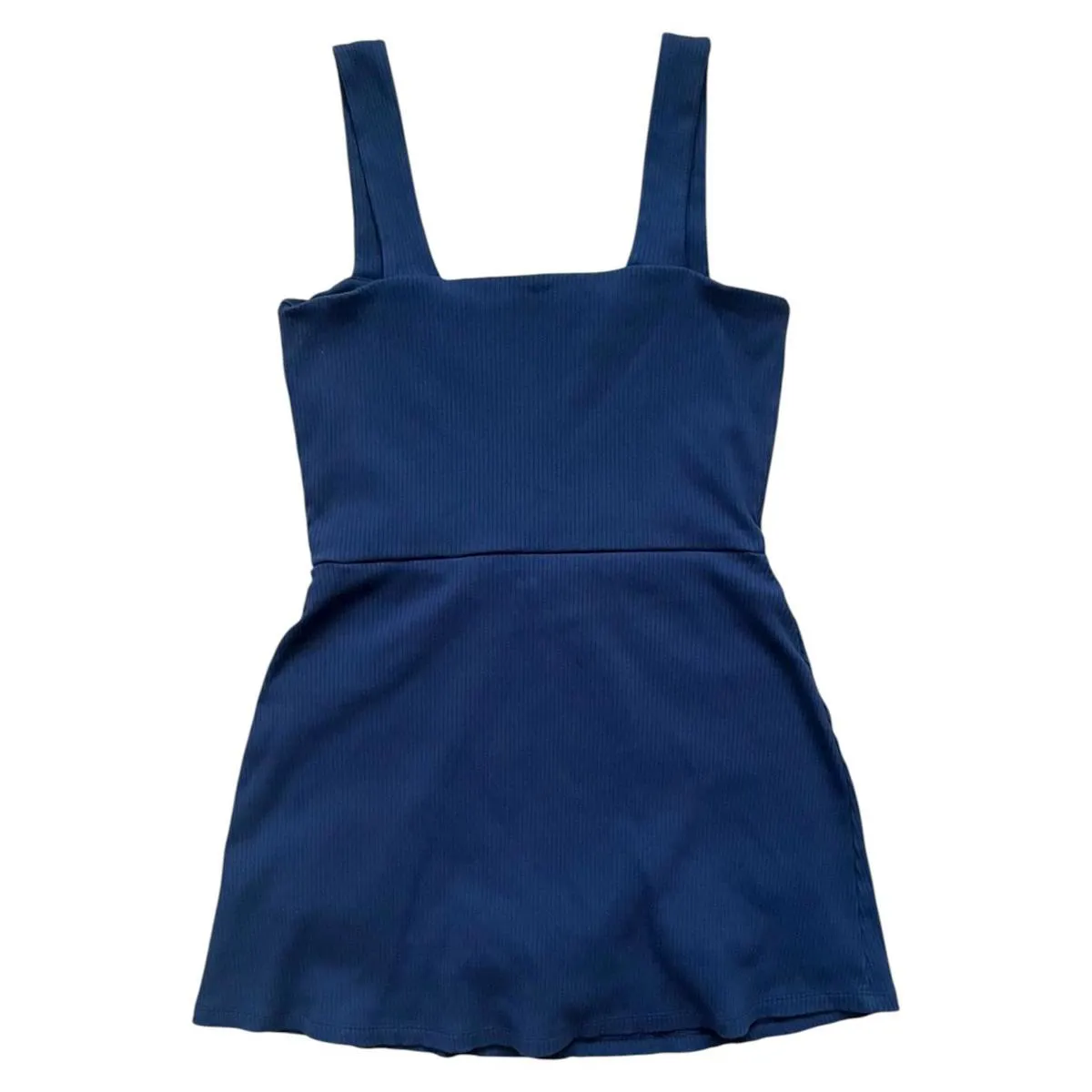 Victoria's Secret PINK Rib Square Neck Active Dress Navy Blue Women's Size Large - Image 5
