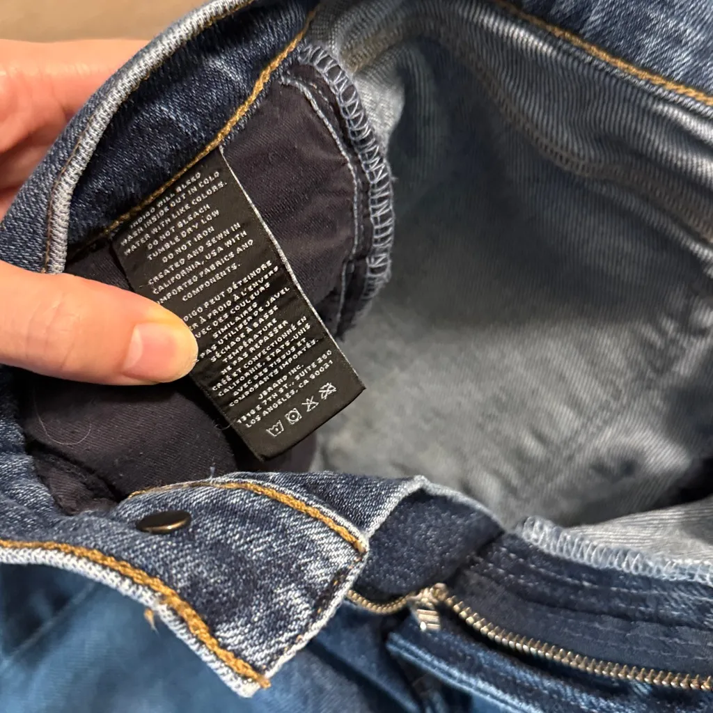 J brand ruby 30 high rise dark wash straight jeans - Image 4