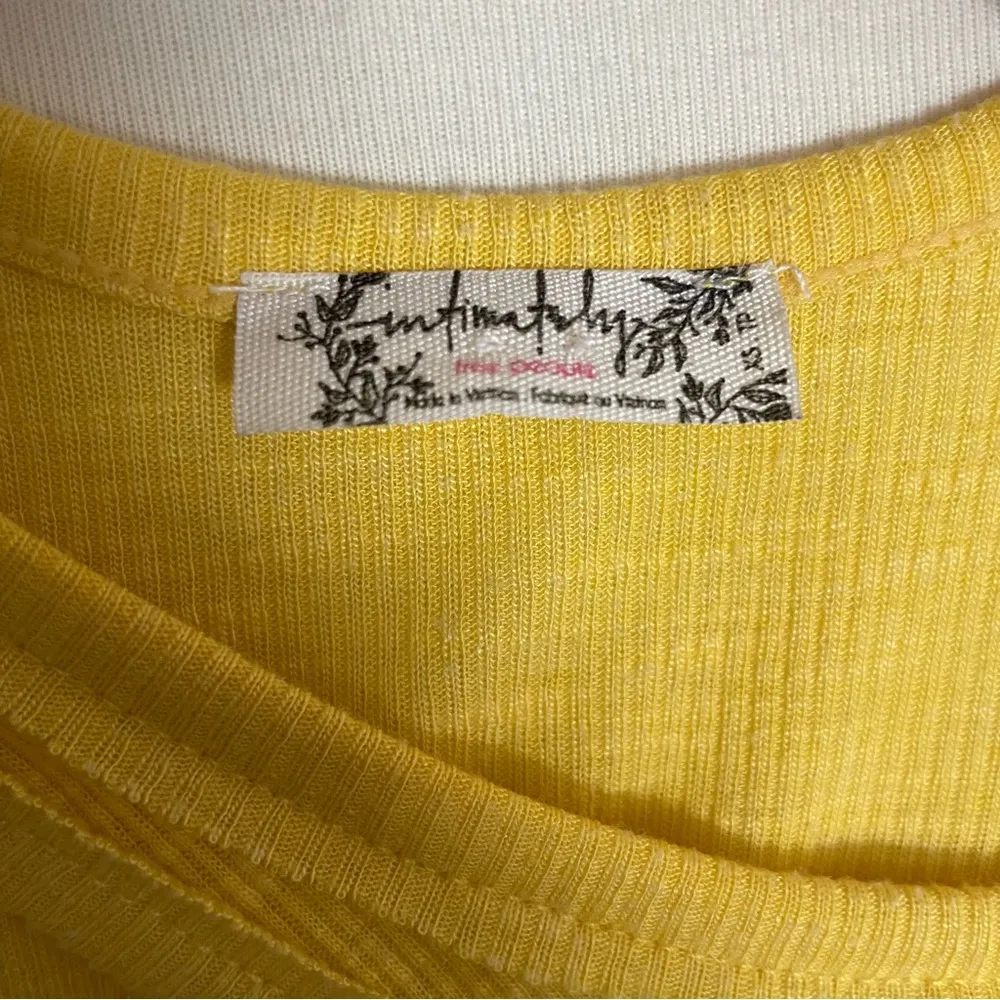 Free People Tank Top Halter Intimately Ribbed Lightweight Mustard Yellow - Image 10