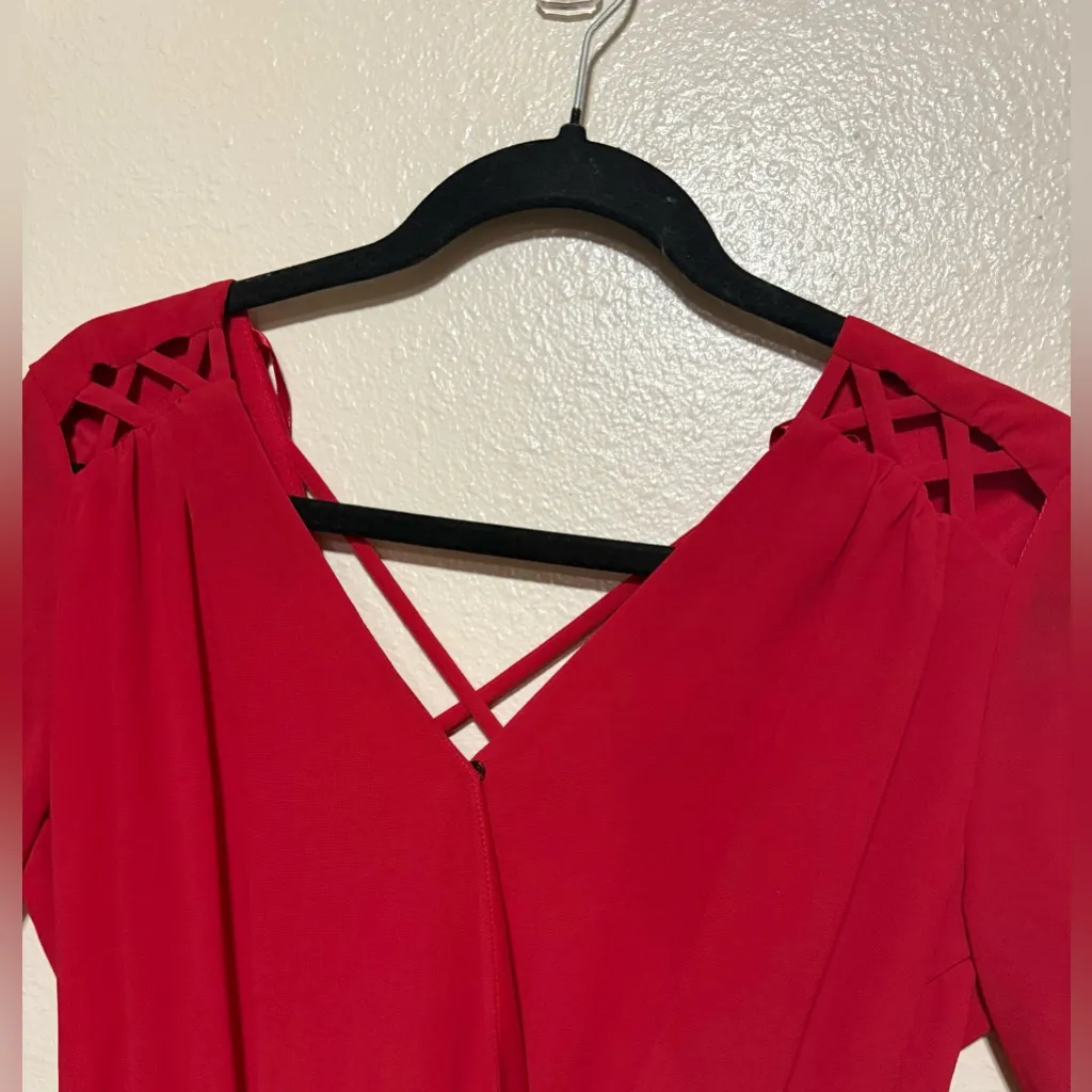 Monteau Los Angeles Red Cutout Romper | Chic V - Image 5