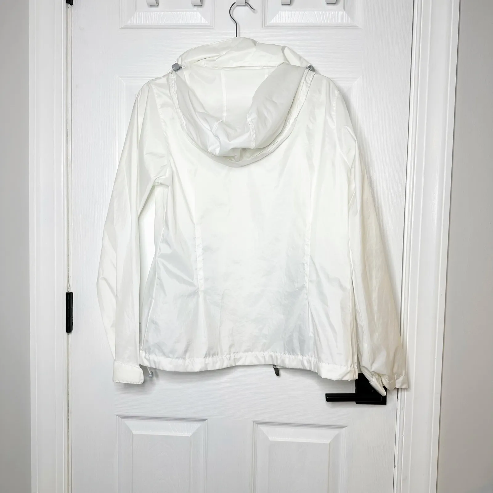 Columbia Packable Windbreaker Rain Jacket White Full Zip Lightweight Women Sz M - Image 4