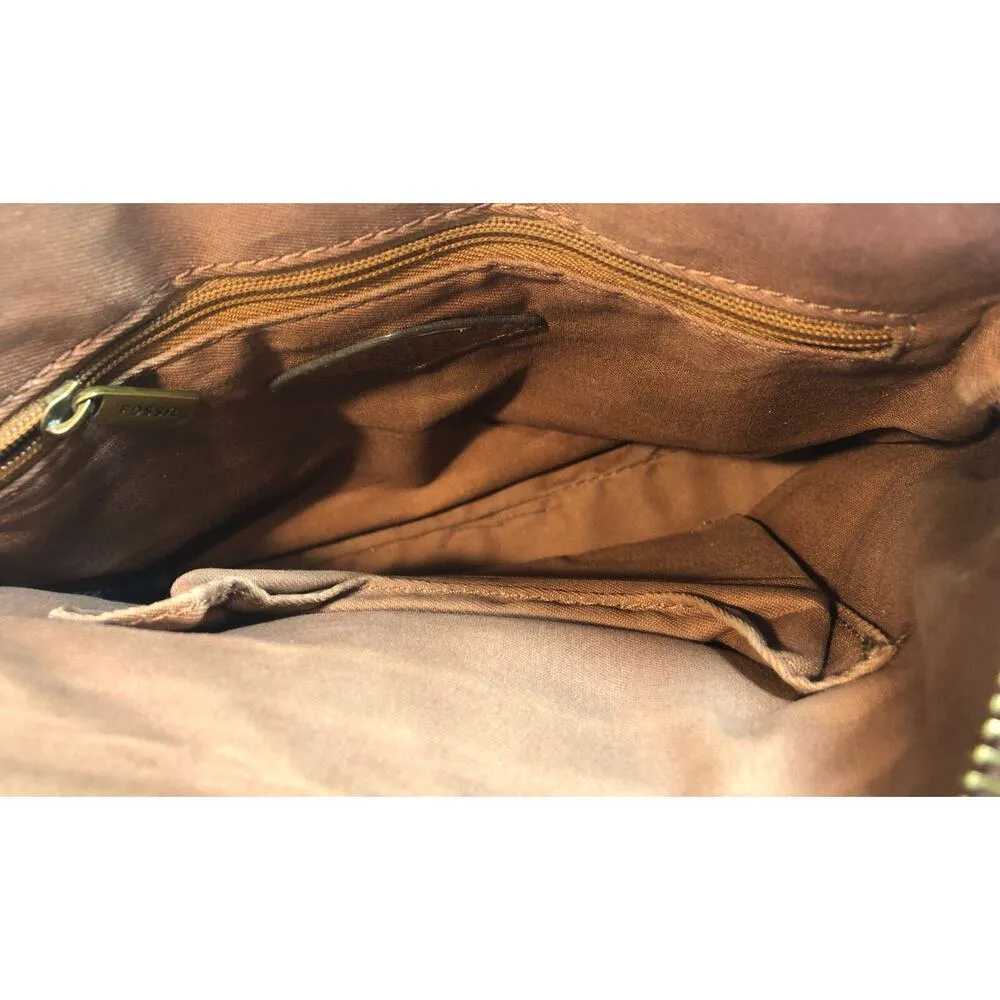 Fossil Womens Small Two-Tone Leather Crossbody Purse - Image 9