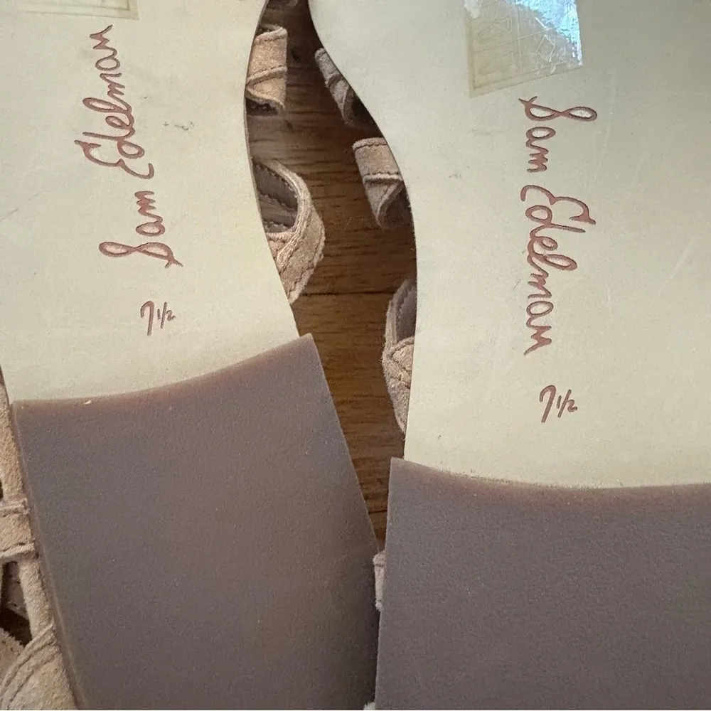 Sam Edelman Tan Strappy Gladiator Sandals Size 7.5 - Image 5