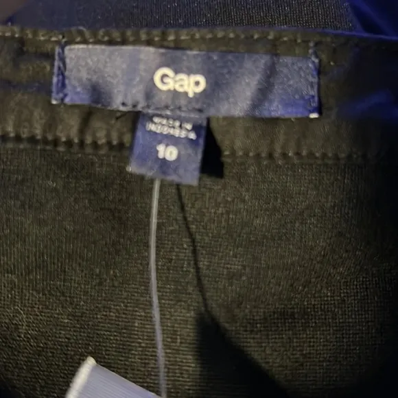 Gap Black Short‎ Sleeve Button Neck Pintuck T-Shirt Dress Size 10 - Image 6