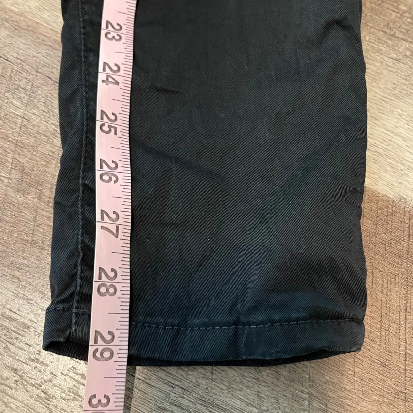 PLEASE Button Fly Casual Pants Women's Small Black Made in Italy Heart Black - Image 10