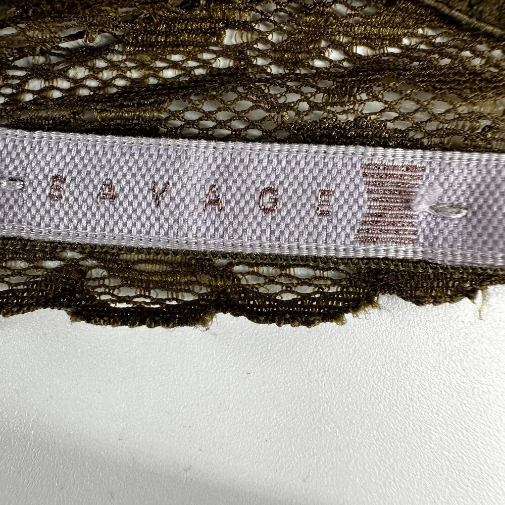 Savage X Fenty Floral Lace Unpadded Bra Underwire Unlined Adjustable Green 32C Size undefined - Image 2