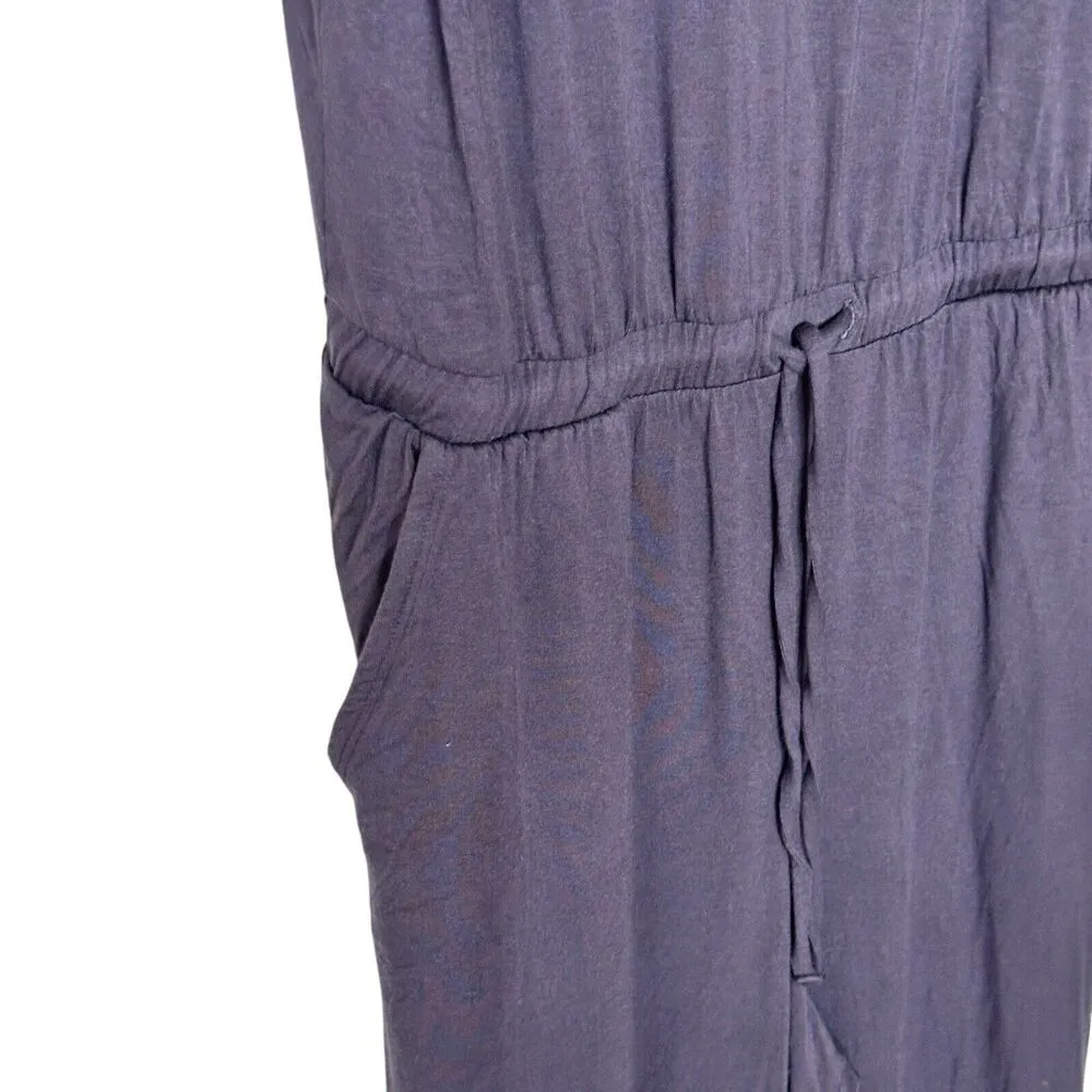 Athleta modal sleeveless slitted drawstring wide leg jumpsuit size 12 - Image 4
