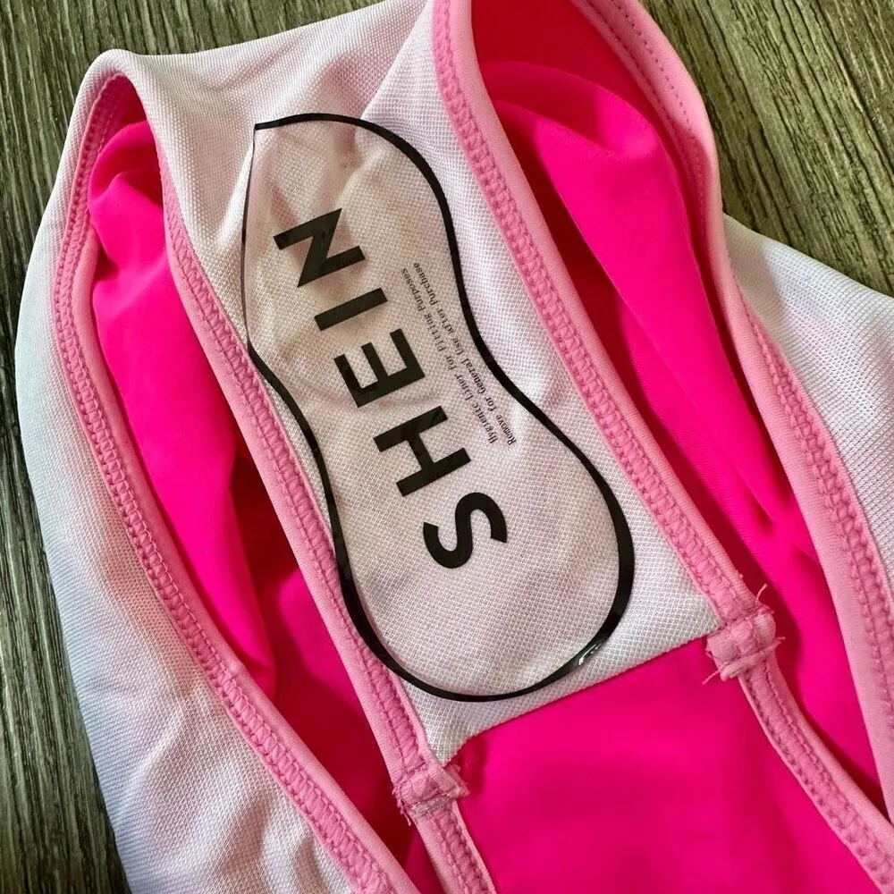 Shein pink one peice cut out bathing suit - Image 6