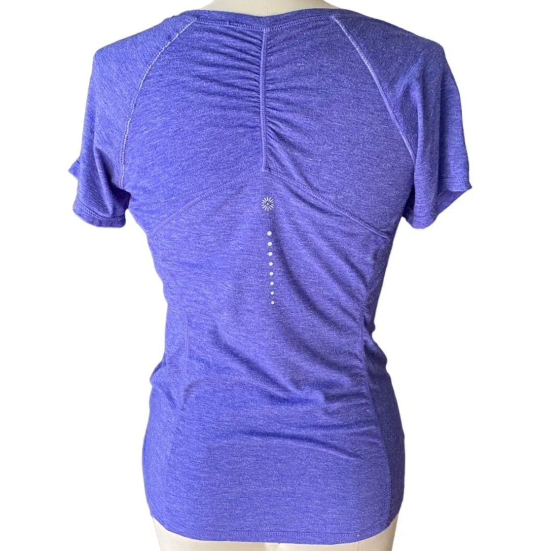 TANGERINE Regal Purple Activewear Short Sleeve Workout Yoga Top ~ Women's MEDIUM - Image 4