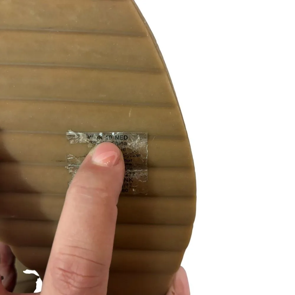 Dana Buchman Brown Lace Up Wedge Ankle Booties Fur Trim Faux Suede Helma Size 10 - Image 8