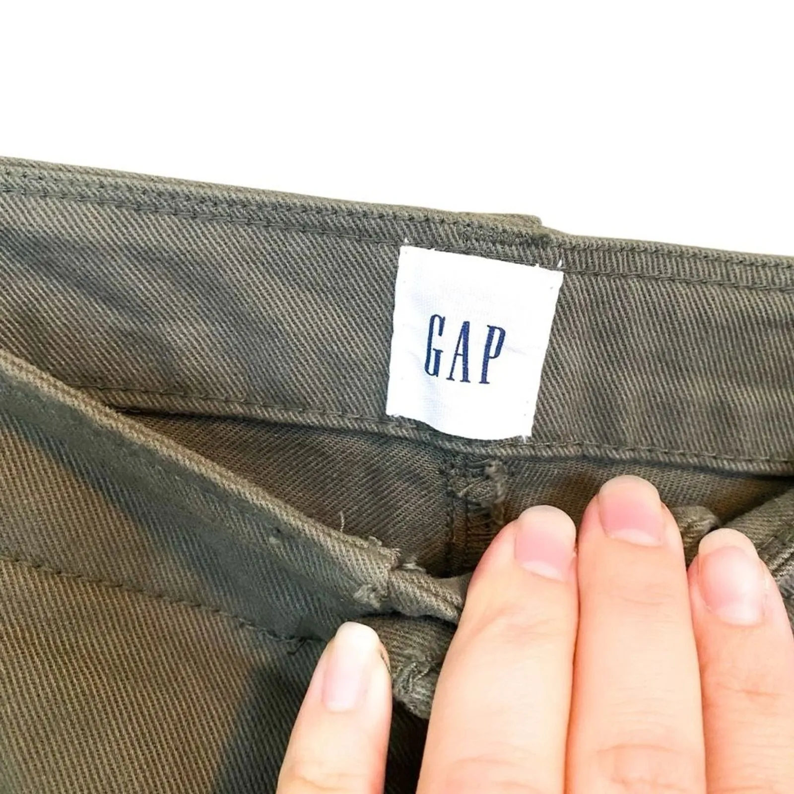 GAP Olive Green High Waist Straight Leg Cargo Utility Pants Size 6 – Trendy - Image 3