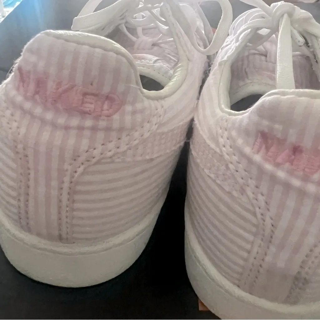 Onitsuko Tiger & Naked seersucker pink vegan kicks Rare in “ candy” Size 9.5 - Image 9