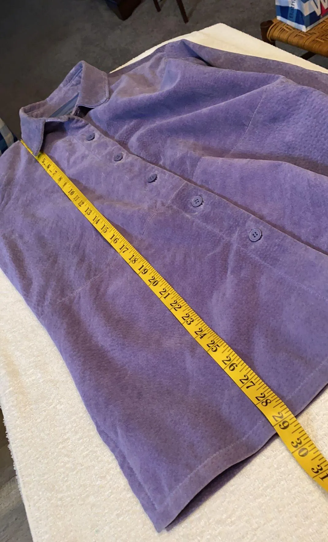 leather jacket lavender size Med - Image 4