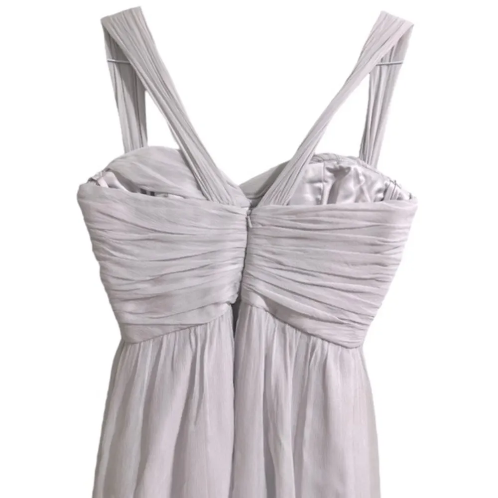 AMSALE Sarabeth Dove Gray Flat Chiffon Bridesmaid’s Dress Size 2 - Image 6