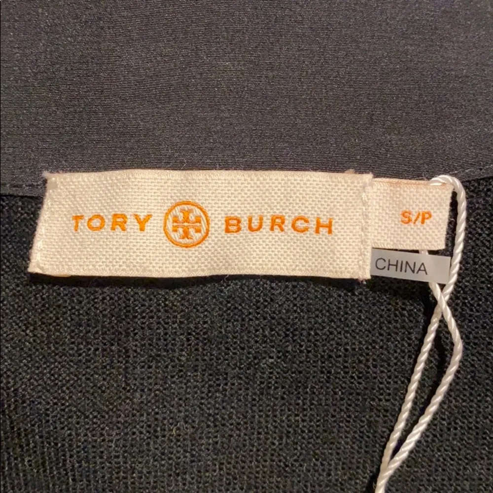 Tory Burch Whitney Cardigan Black silk wool S NWT - Image 6