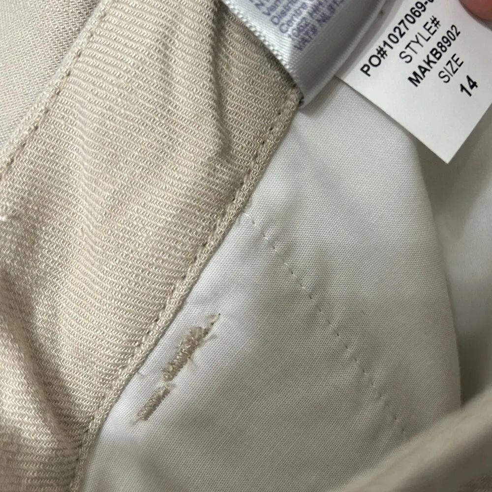 NEW NYDJ Relaxed Shorts Stretch Feather Beige Natural Sz 14 Large Capsule Preppy - Image 7