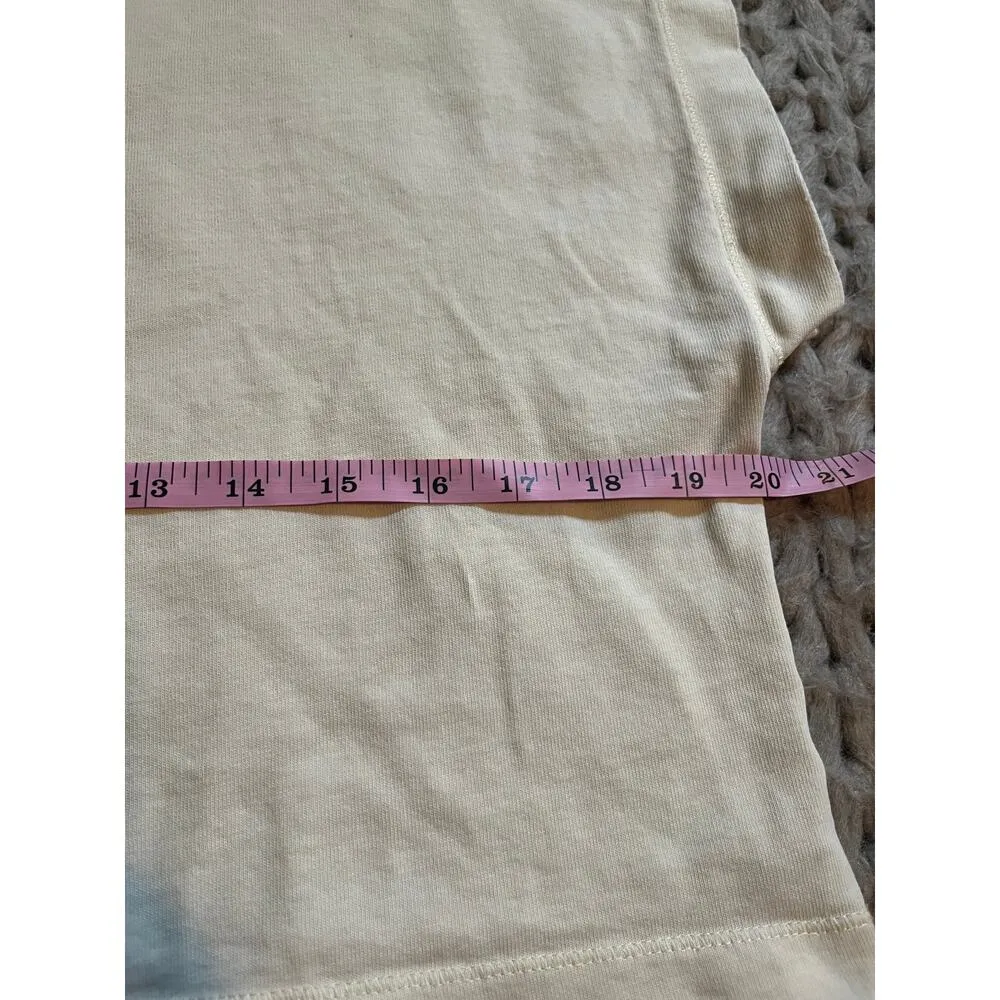 Zara cropped muscle tee cream size med - Image 3