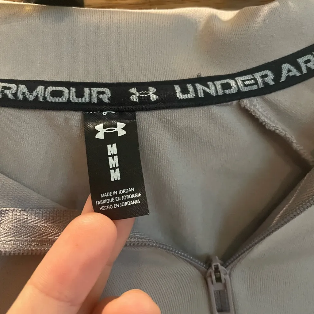 Under Armour Vanish Cropped Quarter Zip Tetra Gray size Medium - Image 7