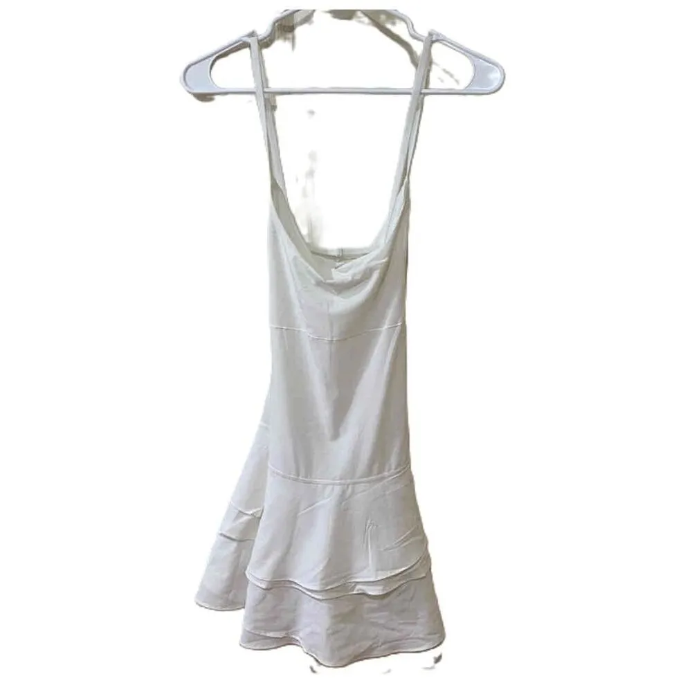 OFFLINE BY AERIE Tennis Dress White Sleeveless Ruffle Hem LARGE Soft Support - Image 6